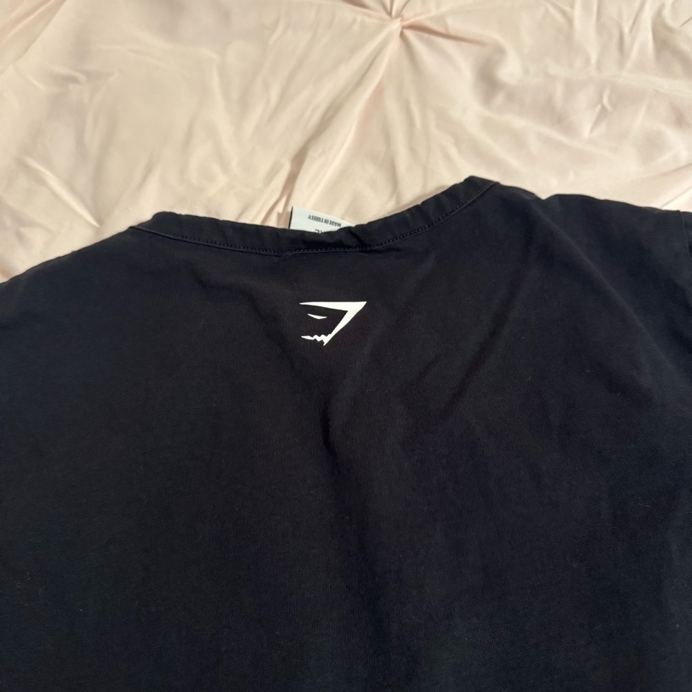 Gymshark Black Tee with White Logo - Picture 4 of 4